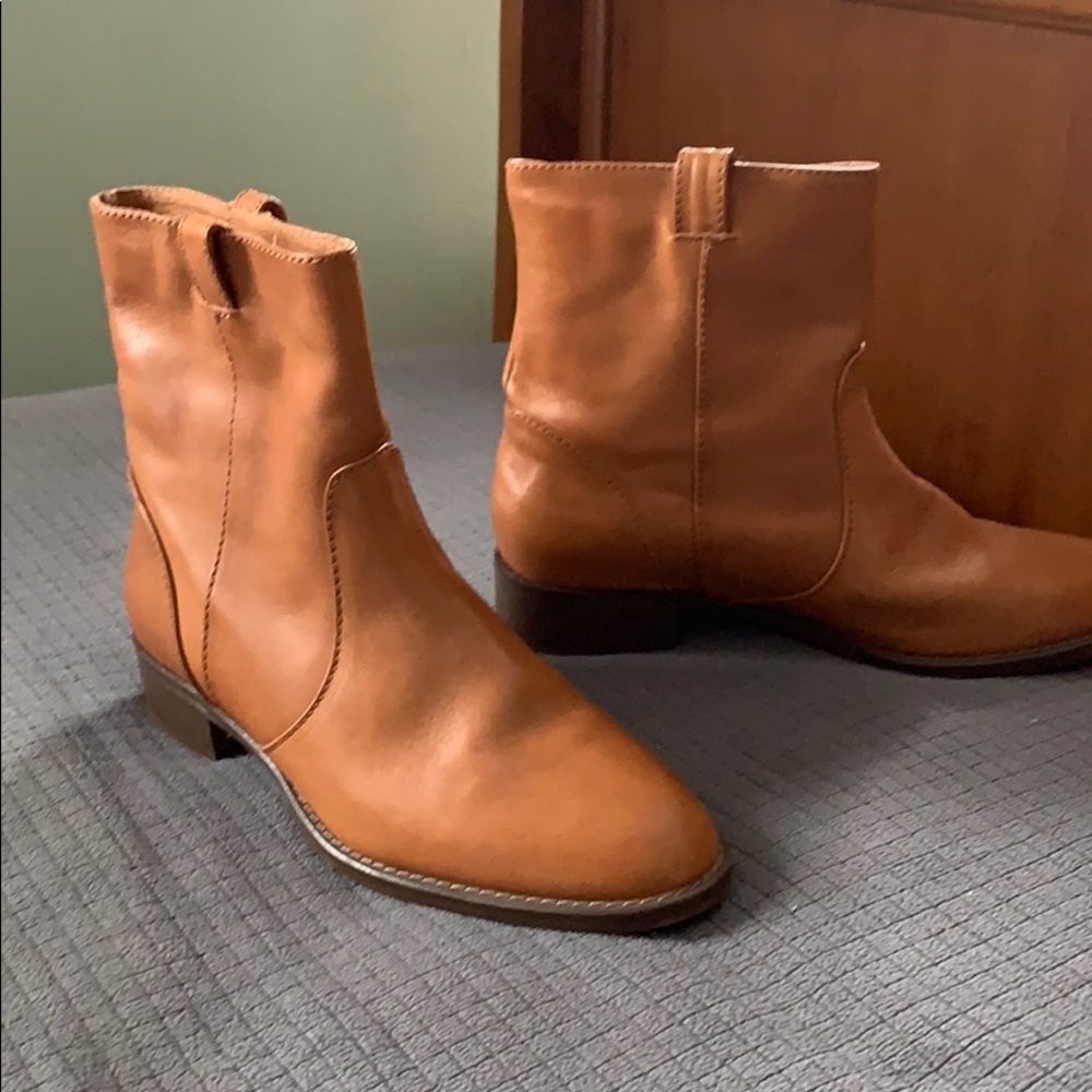 Brand new J Crew Cognac Boots